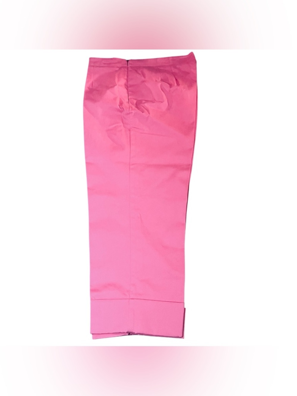 NWT Liz Claiborne Michaela Capri Pants Pink Stretch Cuffed Hem Womens Sz 14 Y2K - Picture 1 of 9